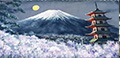 Japanese Theme Backdrop Mt. Fuji Night View Mt. Fuji backdrop Backdrop Theme backdrop